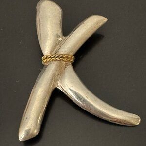 Vintage 925 Mexico Sterling Silver Taxco Brooch and Pendant